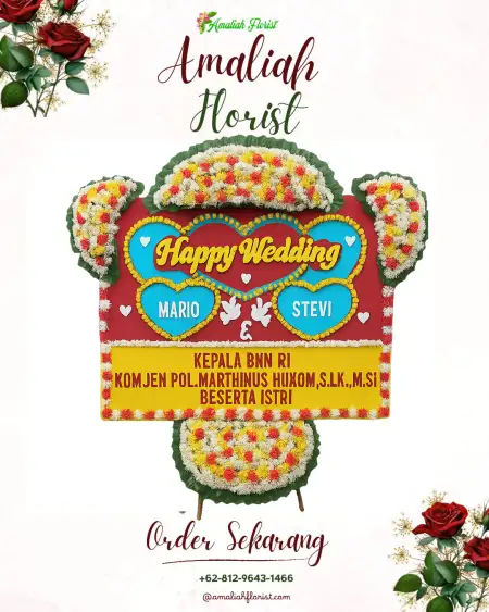 Papan Bunga Pernikahan ciranjang